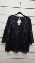 Studio 12 black sequence blouse size 20