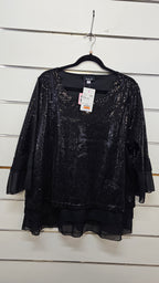 Studio 12 black sequence blouse size 20