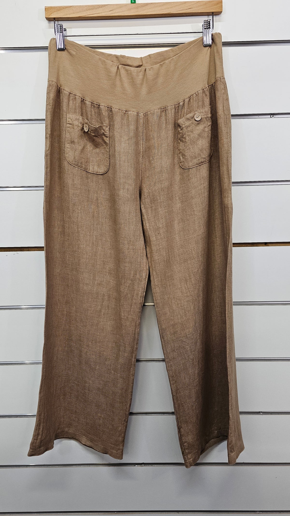 ES Sand Wide Leg Linen Pants - XL