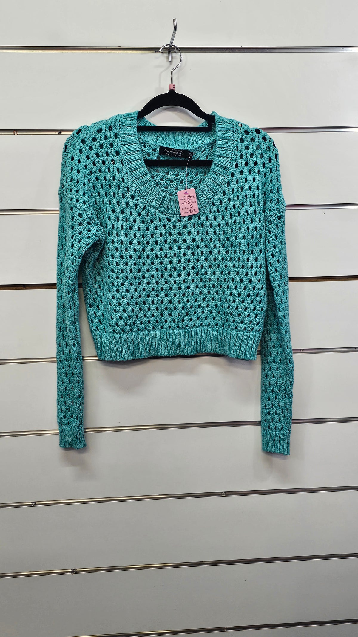 Glassons Turquoise Knitted Jersey - S