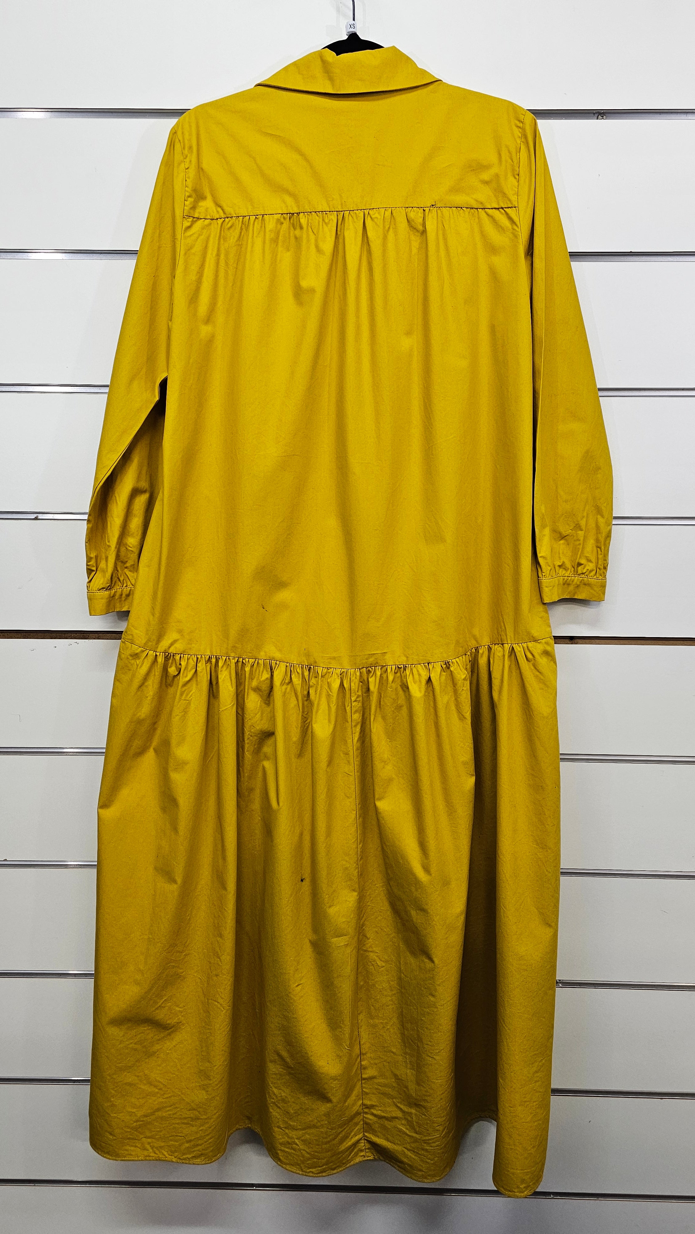 Zara mustard long sleeve maxi dress
