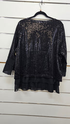 Studio 12 black sequence blouse size 20