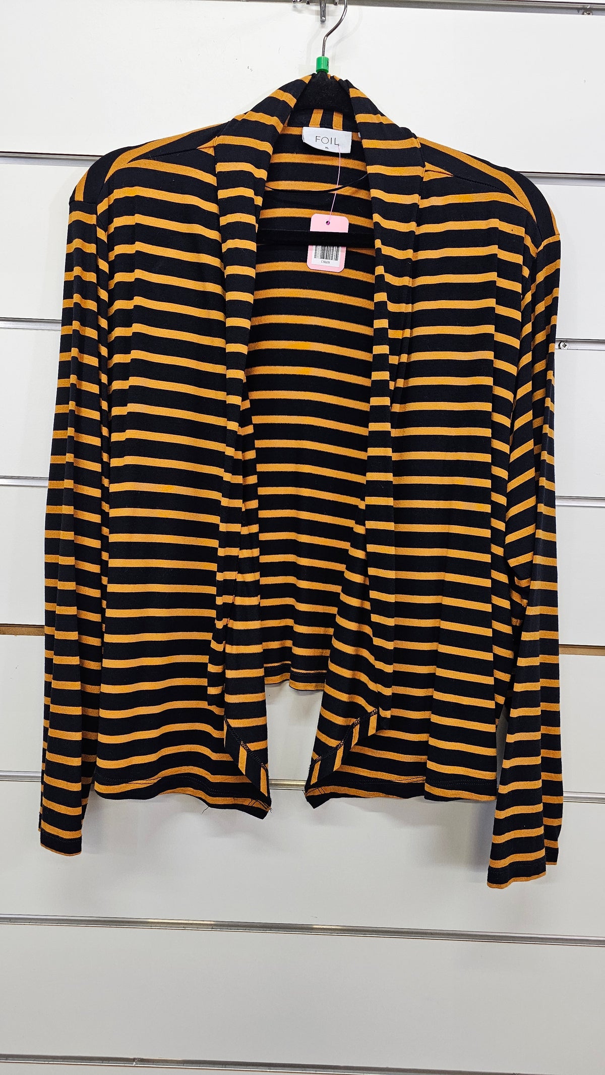Foil stripes cardigan XL