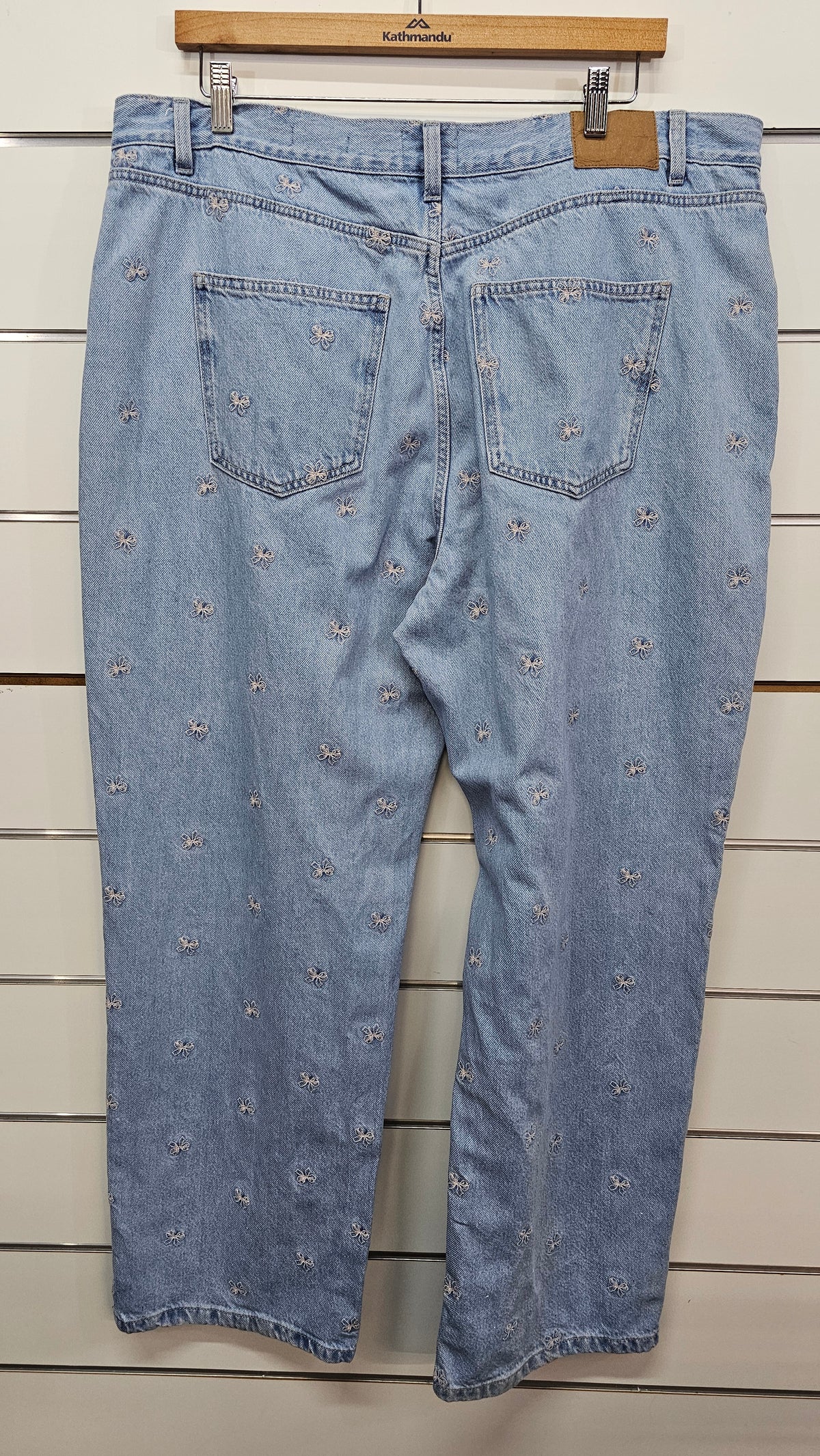 Cotton On Light Wash Bow Detail Jeans - 38