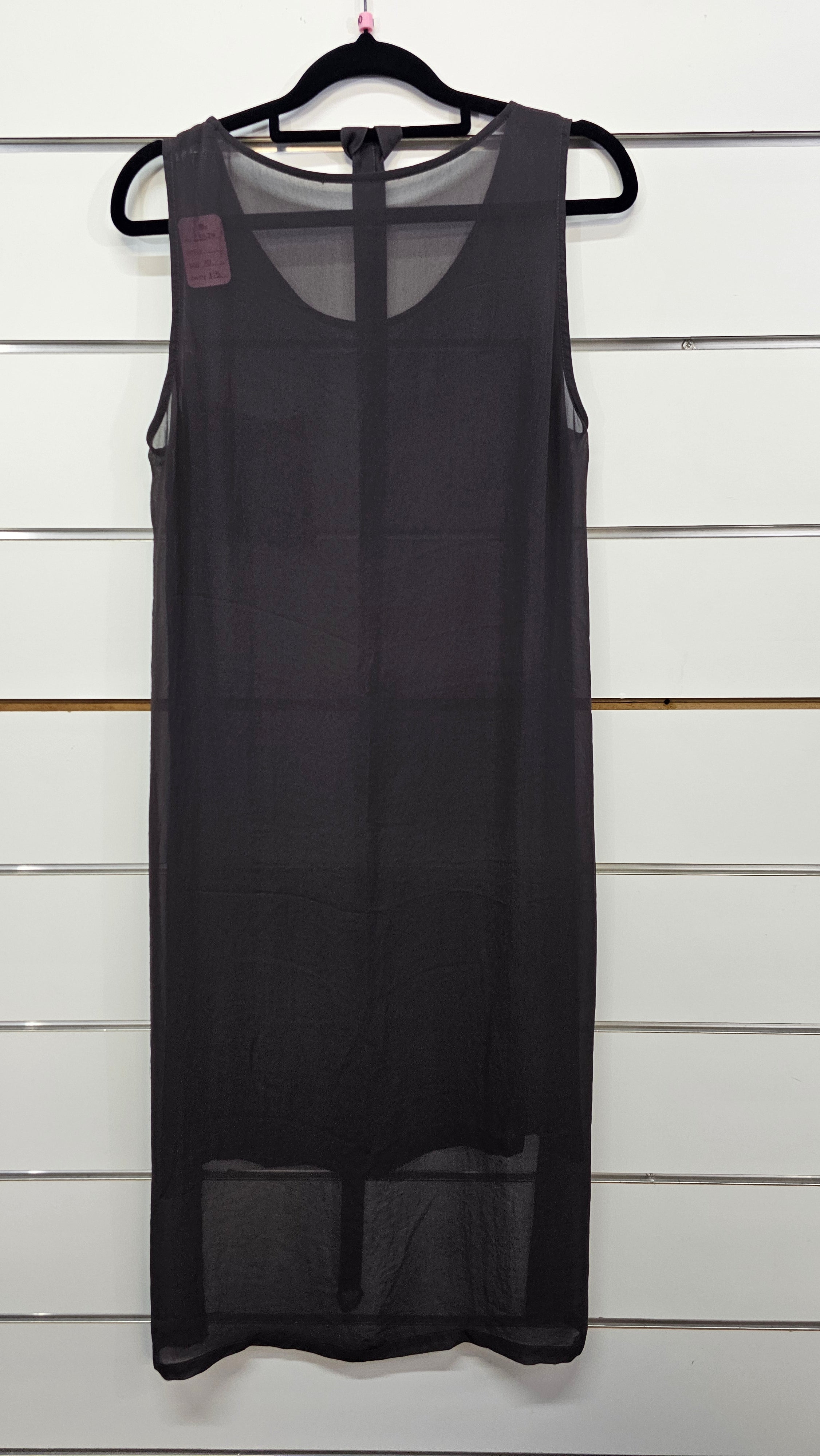 Chiffon dress with a belt