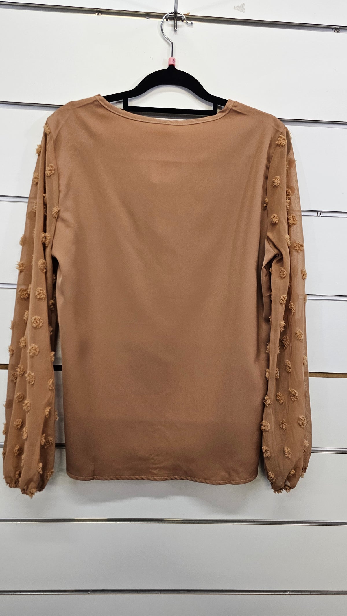 Long sleeve dusky pink blouse S