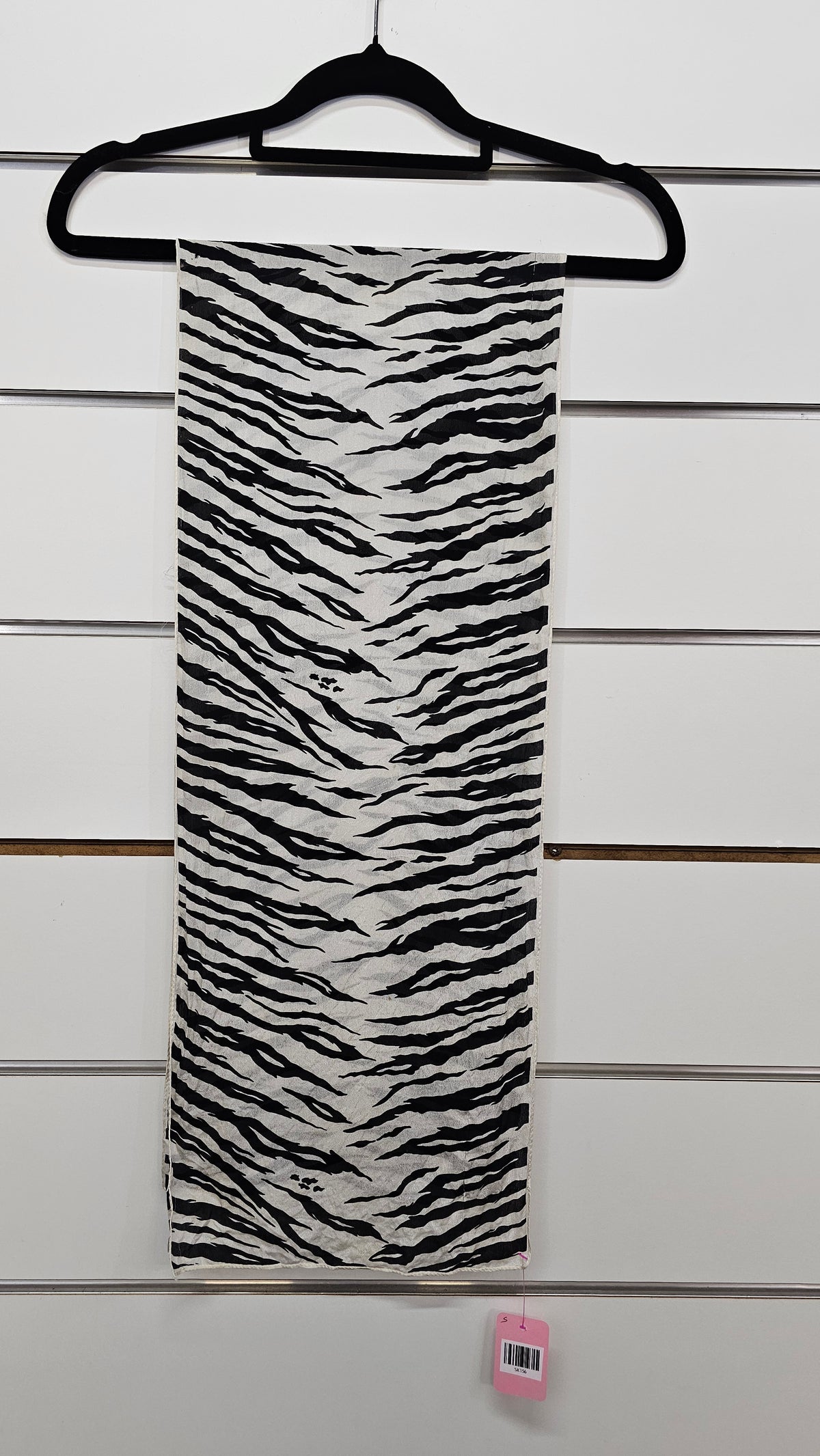 Zebra Print, Chiffon Scarf