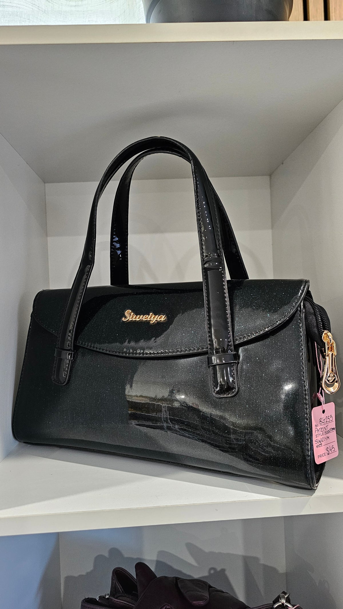 Siweiya Peacock Blue Sparkly Handbag