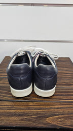 Frankie4 Navy Leather Lace-Up Shoes with White Sole - 9