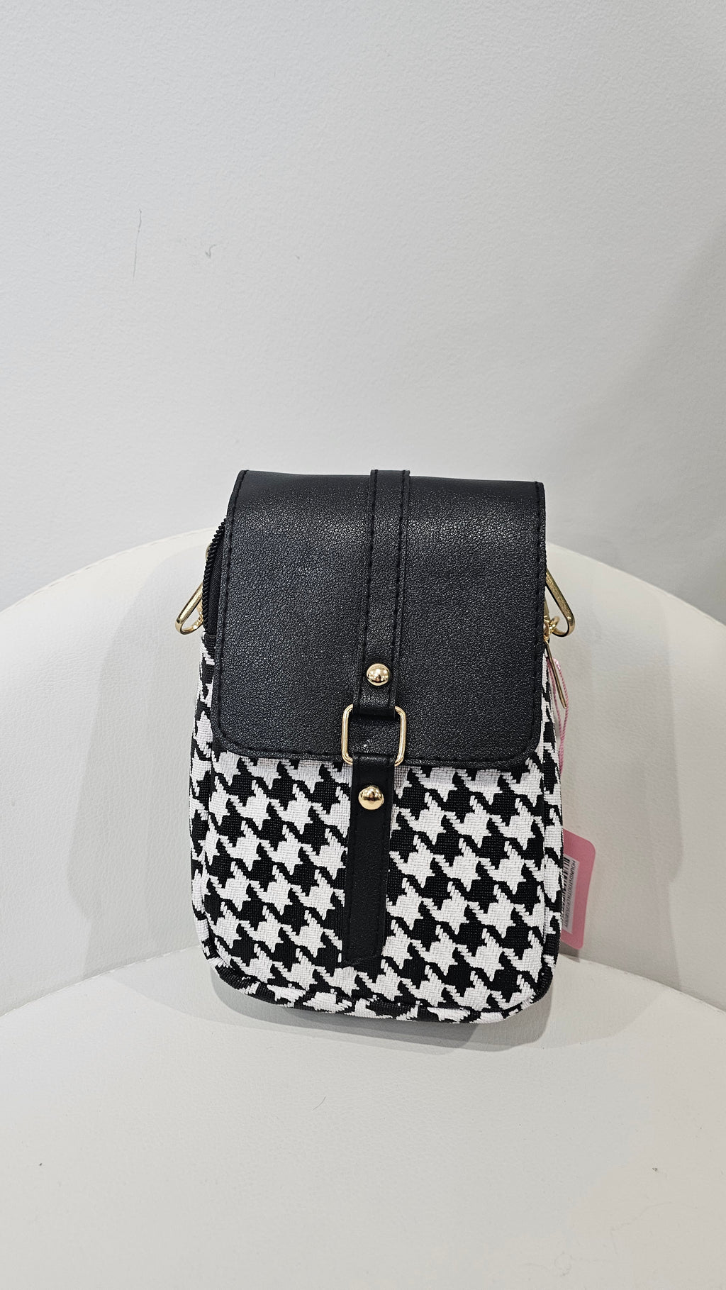 Houndstooth crossbody bag