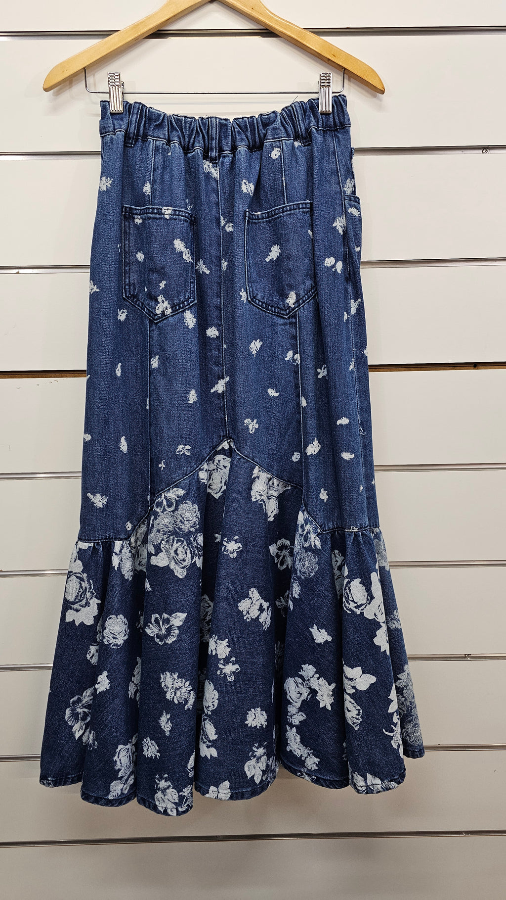 Soolinen denim maxi skirt