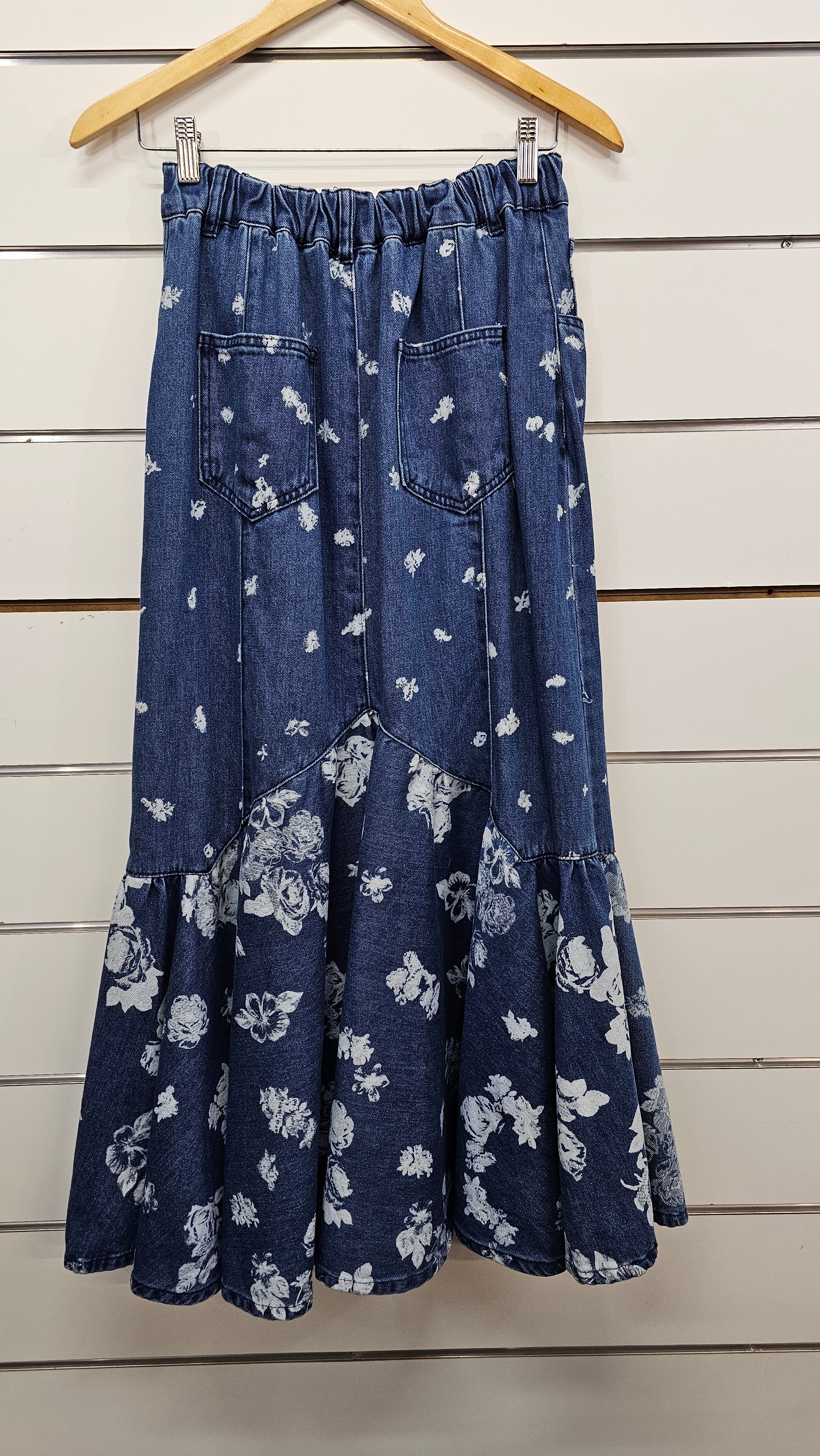 Soolinen denim maxi skirt