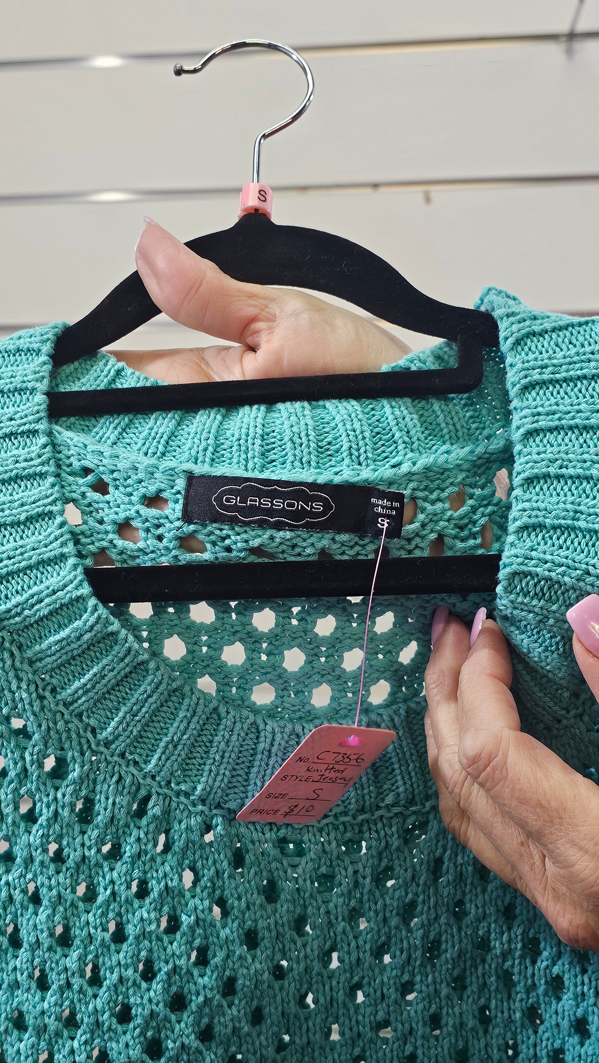 Glassons Turquoise Knitted Jersey - S