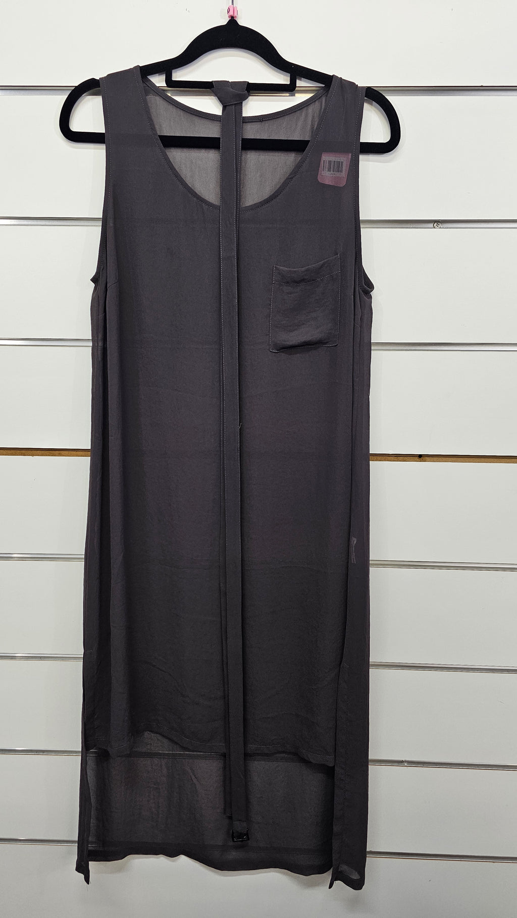 Chiffon dress with a belt