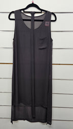 Chiffon dress with a belt