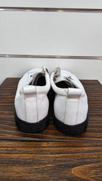 Minx White Leather Shoes with Black Sole and Studs - 40