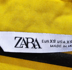 Zara mustard long sleeve maxi dress