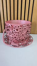Metal teapot planter L
