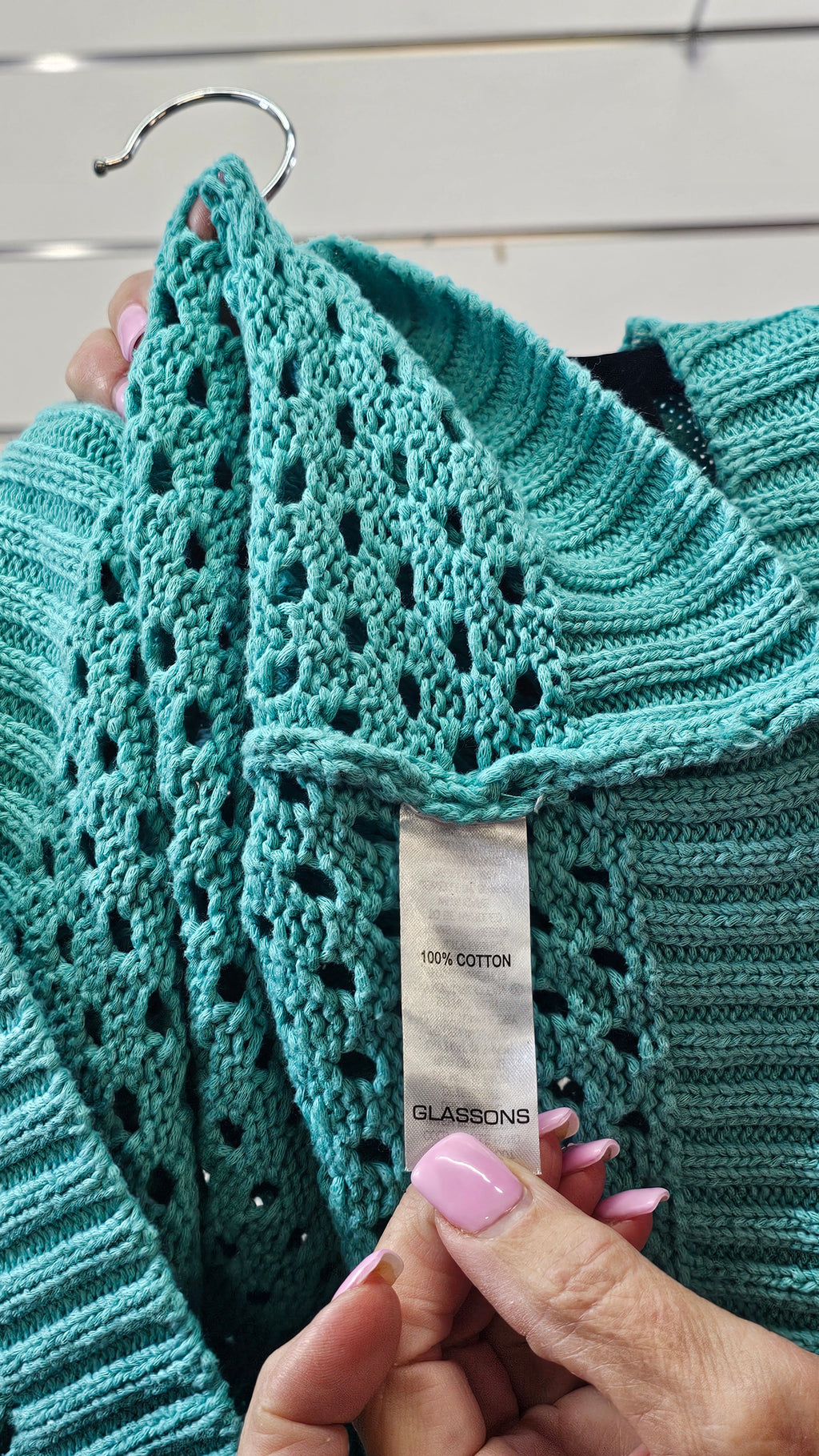 Glassons Turquoise Knitted Jersey - S