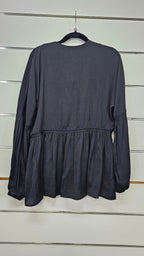 Seed long sleeve black blouse 6